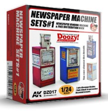 Doozy! Newspaper Machine Sets Diorama Accessories 1 1:24 Plastic Model Kit