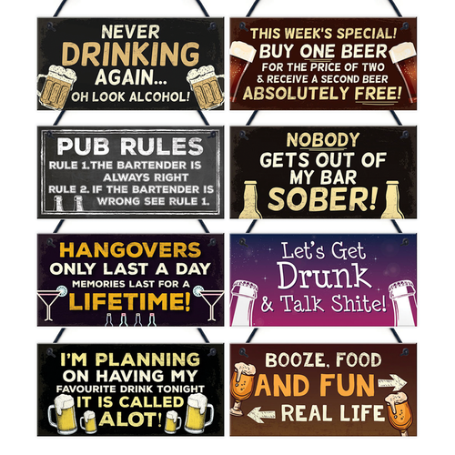 Novelty Bar Sign Plaque Bar Pub Vintage Retro Wall Decor Poster Home