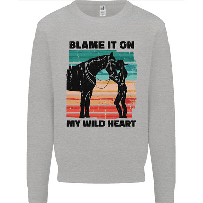 Equestrian Horse Riding My Wild Heart Herren-Sweatshirt Pullover