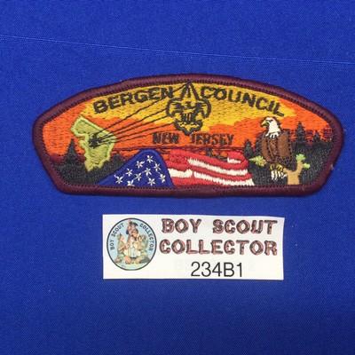 Boy Scout CSP  Bergen Council Shoulder Patch New Jersey S-2 234B1