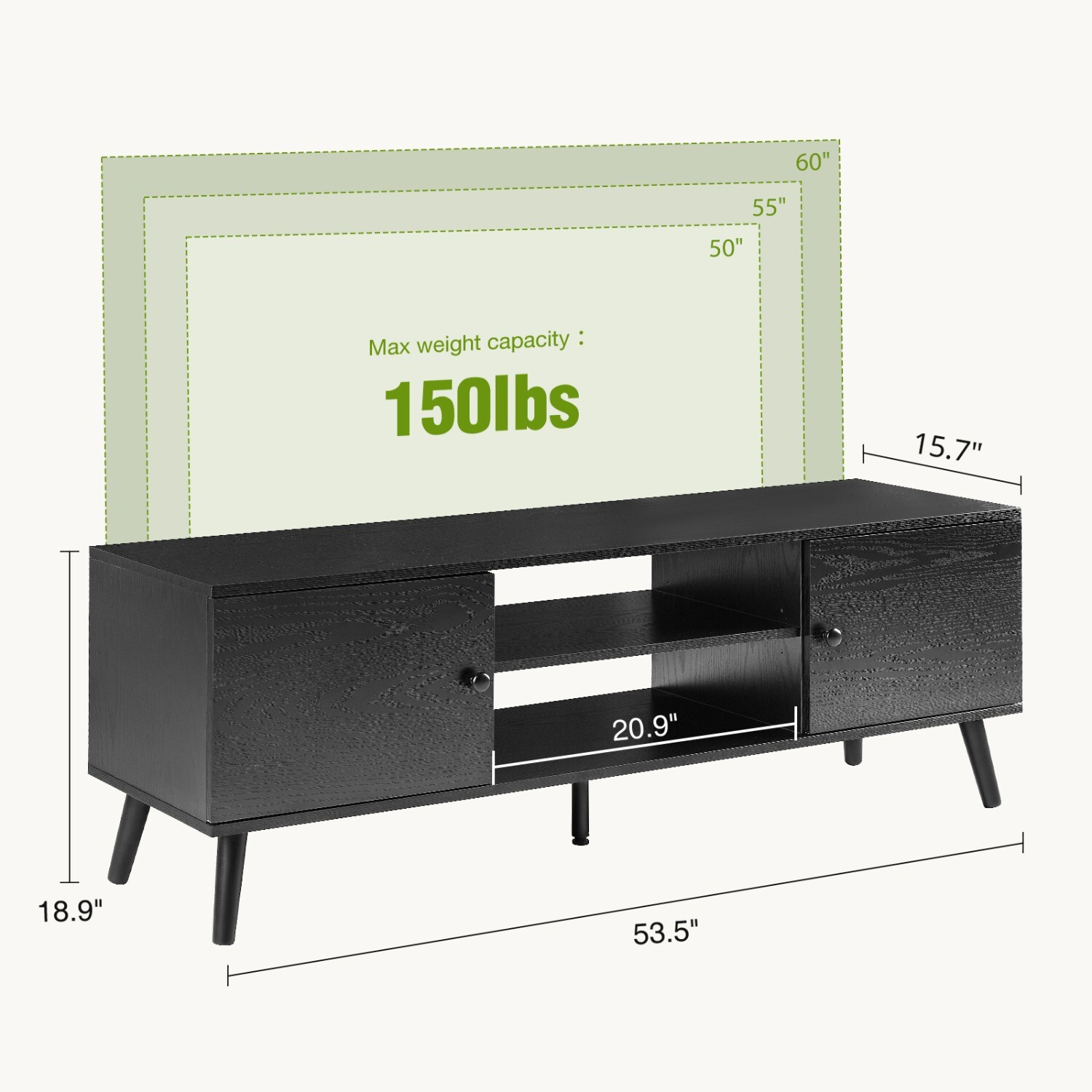 Cabinet For 50" 60" Tv,wooden,entertainment Center With Stor