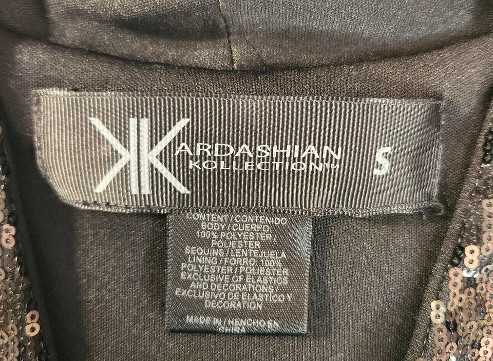 Chaqueta Colección Kardashian S Lentejuelas Abiertas Mujer Vampirecore Gótico Punk y2K Foto 4 de 4