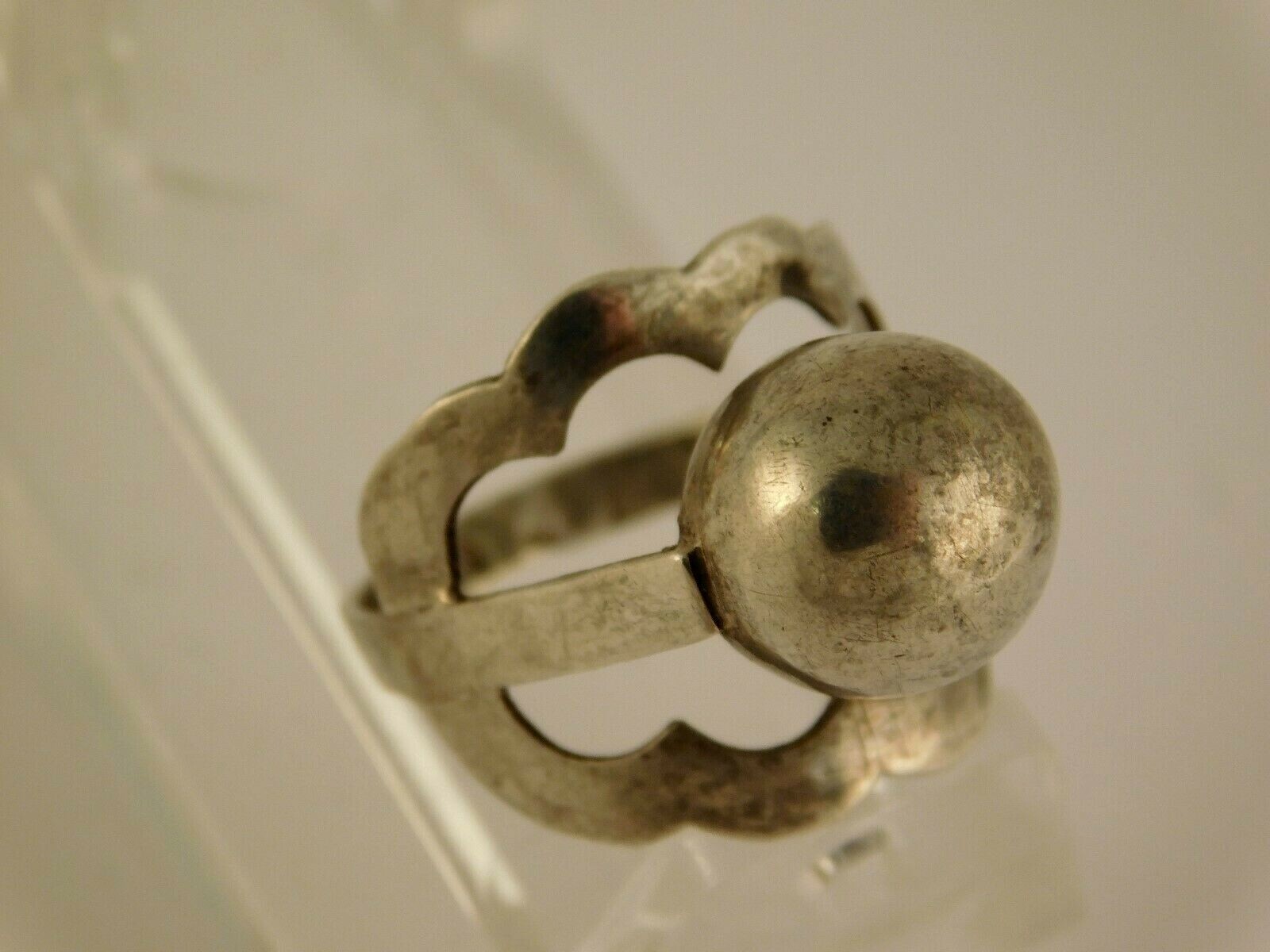 800 SILVER MODERNIST RING ARTISAN HANDCRAFTED SIG… - image 1