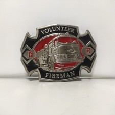 Vintage Buckle Volunteer Fire Fighter Fireman