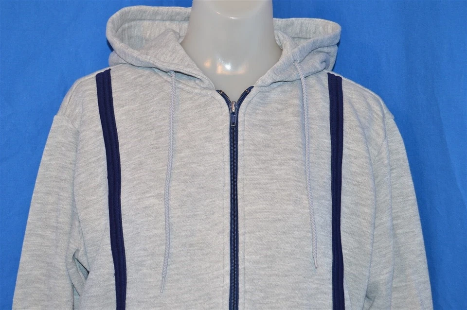 DE COLECCIÓN AÑOS 70 NIKE GRIS JASPEADO TRIPLE MEZCLA RAYÓN SUDADERA CON CAPUCHA NARANJA SWOOSH MUJER GRANDE L Foto 2 de 3