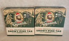 Dr. Squatch Men's Snow Pine Tar Balsam Fir Medium Grit Bar Soap 5 oz 2 Pack