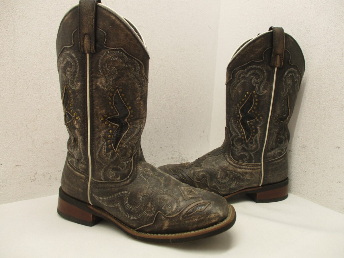 New LAREDO Distressed Brown Black Leather Boot BREAKOUT LEATHER BOOT – Laredo Boots Store main image 3