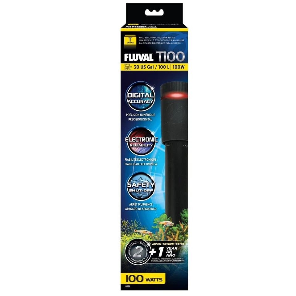 Fluval T100 100W Fully Electronic Aquarium Heater - 14881