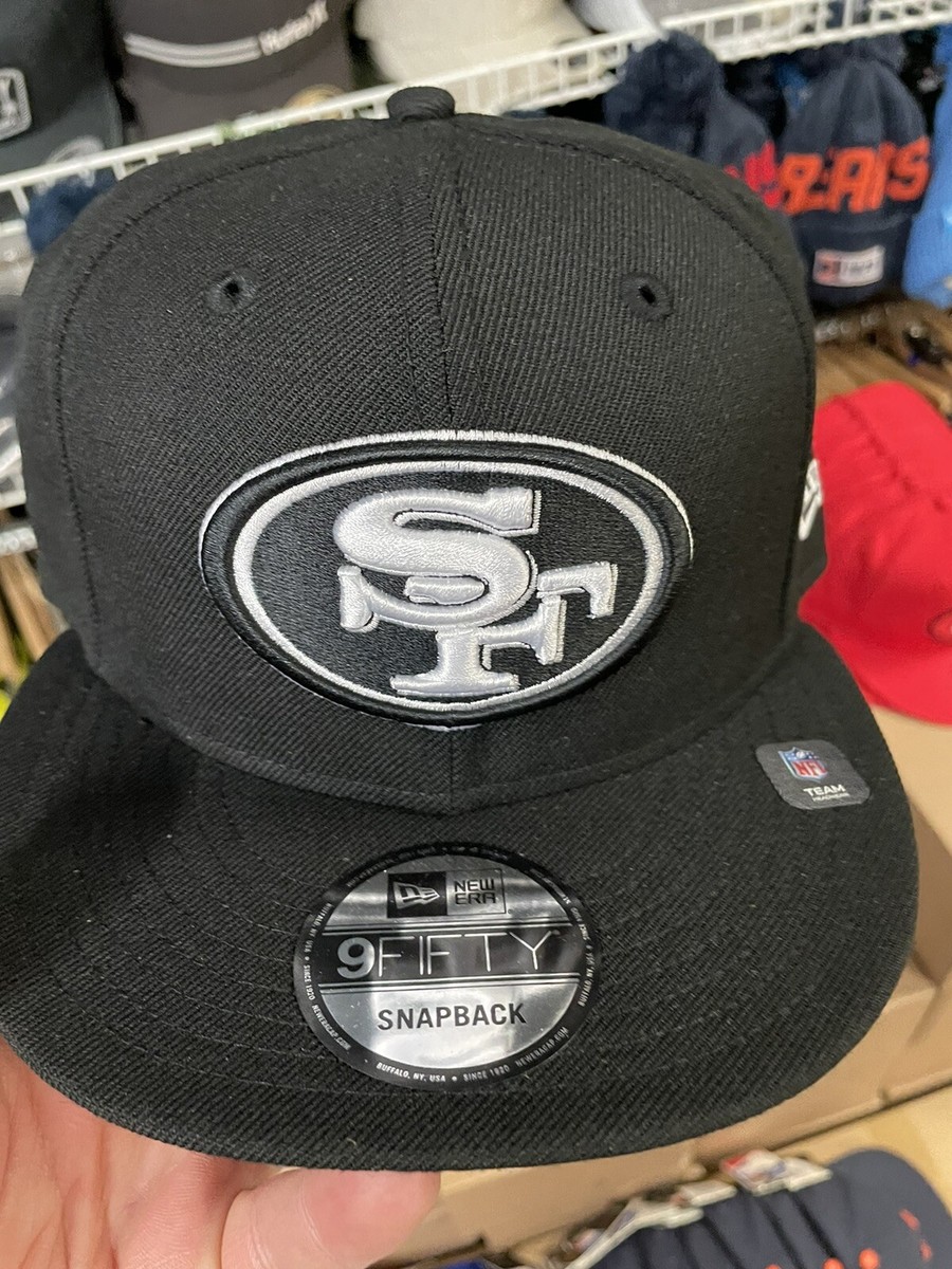 New Era BW Snapback Hat NFL San Francisco 49ers Black And White