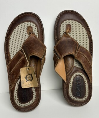 Born Flip Flops/Sandal Mens Size 8M Brown Leather /Man Made  display picture 3