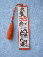 1970s Girl Scouts Brownies Can Do Anything Plastic Tassel Bookmark/SURGERY $$