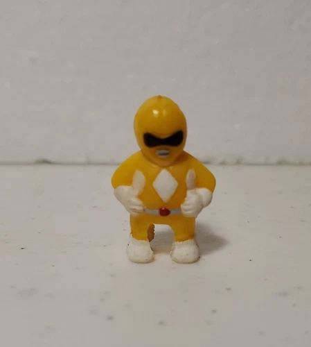 Vintage Mighty Morphin Power Rangers Pencil Topper Figure Yellow Ranger