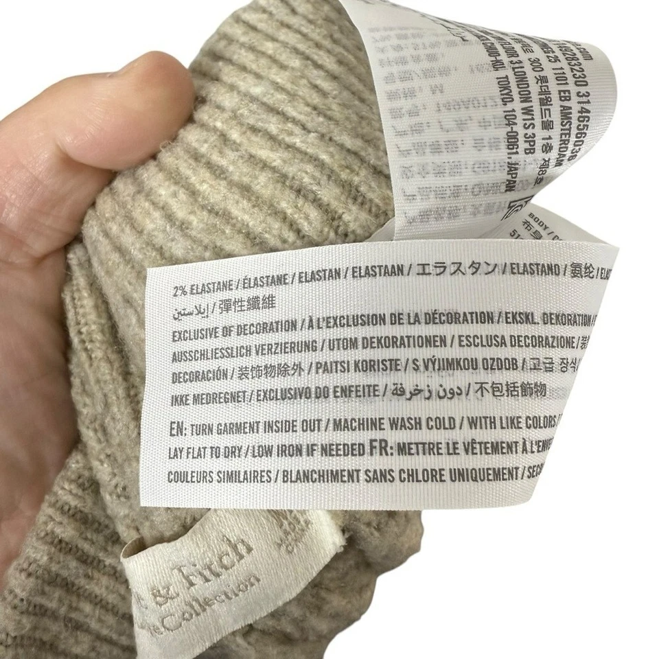 Женские шерстяные вязаные шорты Abercrombie & Fitch Lounge Collection желтовато-коричневые размер M - Изображение 4 из 4