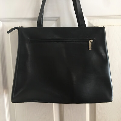 バッグ 90s 00s vintage tote bag black leather Leather Vintage 90s Bag, Large Size, Black Leather, Square