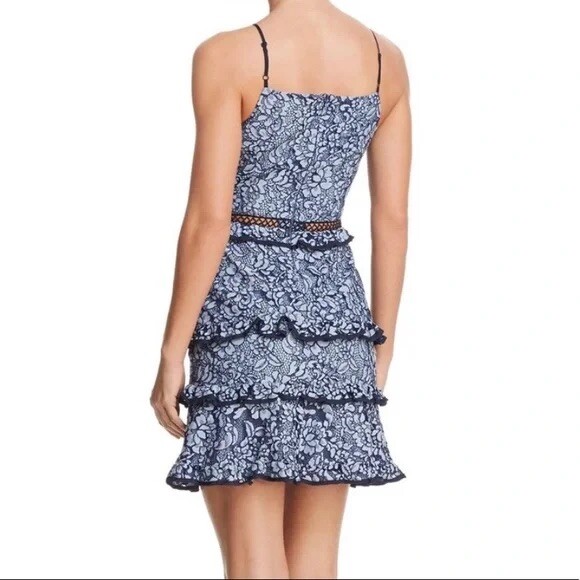 Jupe Keepsake Femme – Taille M – Motif Floral Bleu – Mini – 100% Polyester – NEUF Avec étiquettes