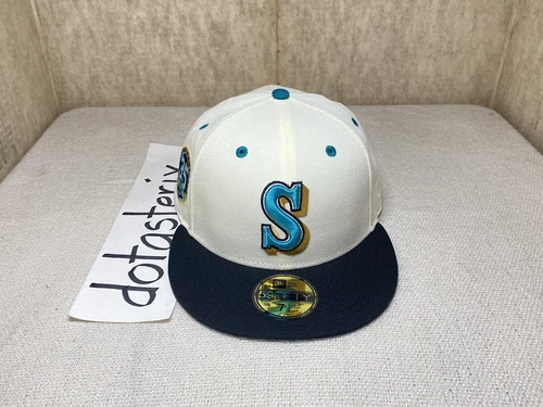 Seattle Mariners Hat Club Tropics Ivory Black 2-Tone Teal UV 35th Anniversary