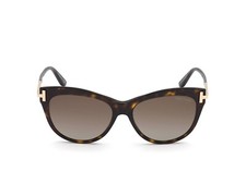 Tom Ford Kira TF821 52F Brown Havana Cat Eye Sunglasses Plastic Frame 56-16-140
