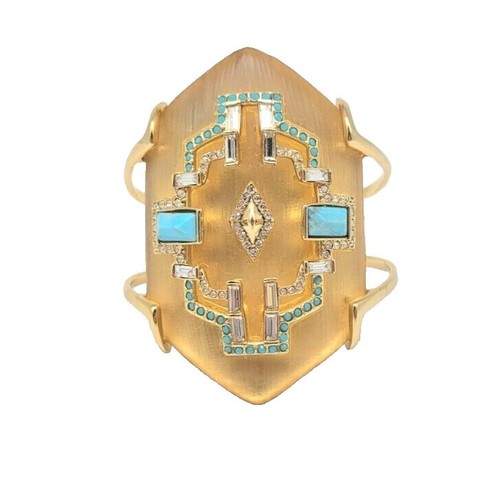 Alexis Bittar Amber Gradient Resin and Gold-Trim Bangle Alexis Bittar Amber Gradient Resin and Gold-Trim Bangle main image 3