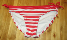 Xhilaration Girls 12 Red/Wh 1 Piece Bikini Bottom Swimsuit Great preowned