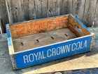 Rare blue vintage Royal Crown Cola pop crate — photo 1