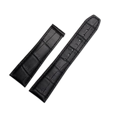 High Quality Black Genuine Leather Watch Band Strap For -Maurice Lacroix- (20mm)