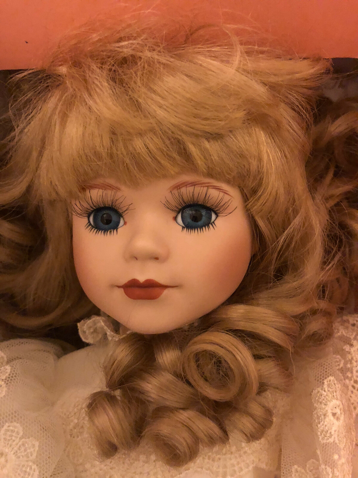 NIB 16" Porcelain Hand Painted Doll “Lynn” by Kingstate The