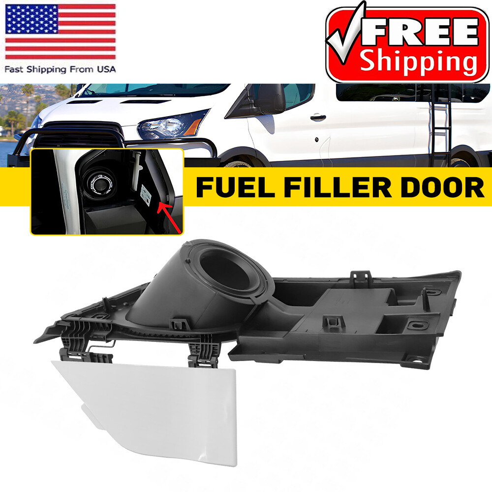 Fuel Filler Door Housing Gas Cover For Ford Transit 150 250 350 15-23 Van White