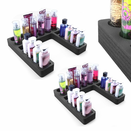 2 Lotion Body Spray Organizers Stand Holds 22 Bathroom Bedroom 16.25" x