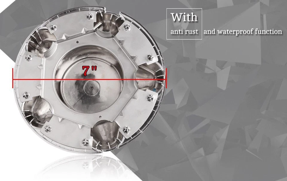 Chrome 7" Center Cap Hubcap for Ford F150 97-00 Expedition Steel Rim Wheel Caps - Image 4 of 4