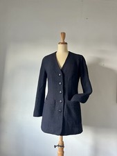 Sonia Rykiel Vintage 80s Knit Jacket | Tailored Blazer | Black | Small