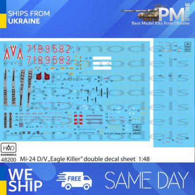 HAD models 48200 1/48 Mi-24 D/V Eagle Killers Hungarian Service extra stencils
