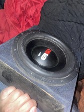ds18 12 inch subwoofer with red amplifier