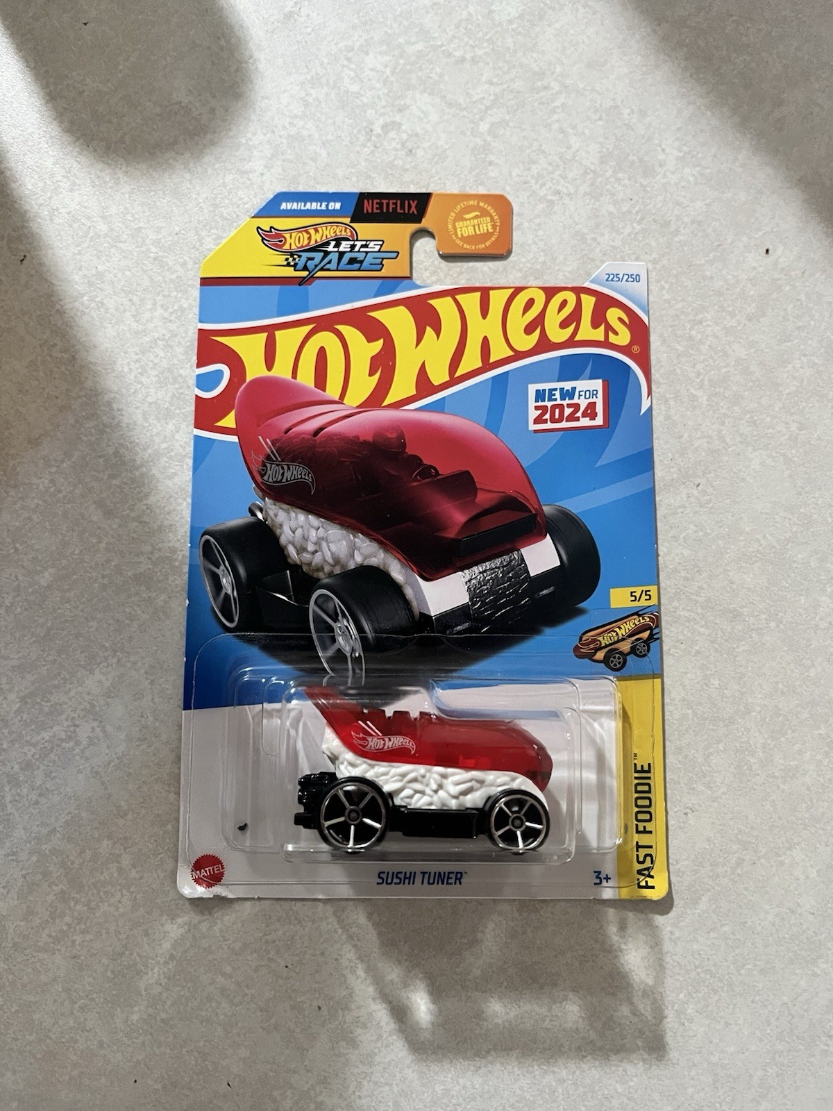 Hot Wheels Sushi Tuner Fast Foodie 2024 1:64 Red White Black Diecast Car