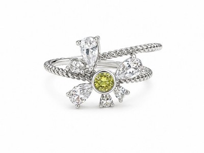 Ring Set 925 Silber Daisy Flower Freundschaftsringe Partner