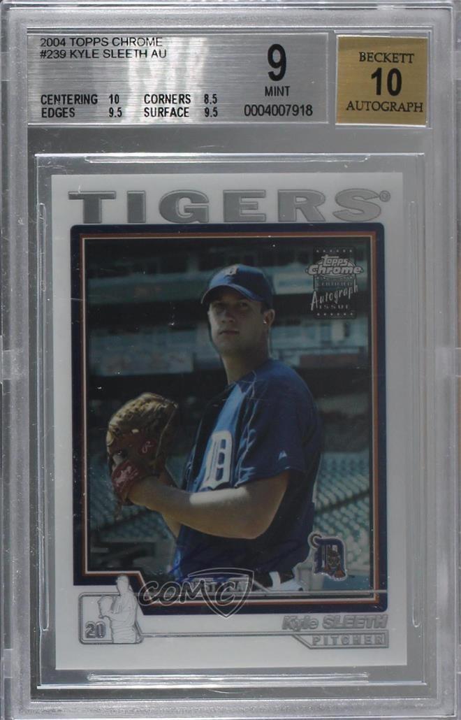 2004 Topps Chrome Kyle Sleeth #239 Rookie Auto RC 0b2