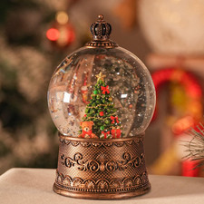 Beautiful Lighted Musical Christmas Snow Globe Lantern Christmas Decoration/Gift