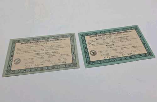 2 anciennes cartes insigne mérite scout St Paul Minnesota 1939-1940 troupe 100 - Photo 1/5