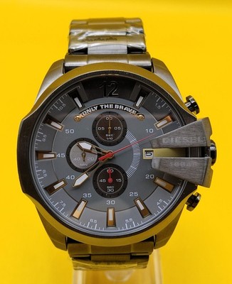#Refurbished Diesel Only The Brave 10 Bar Gray Dial Analog Men's Wrist Watch