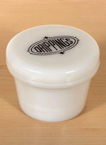 Vintage Hazel Atlas Co. Milk Glass Drippings Grease Jar Kitchen