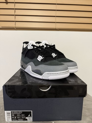 #ad Jordan Air Jordan 4 Retro Fear Black White Anthracite FQ8138 002 Men#x27;s Sneaker $210.00