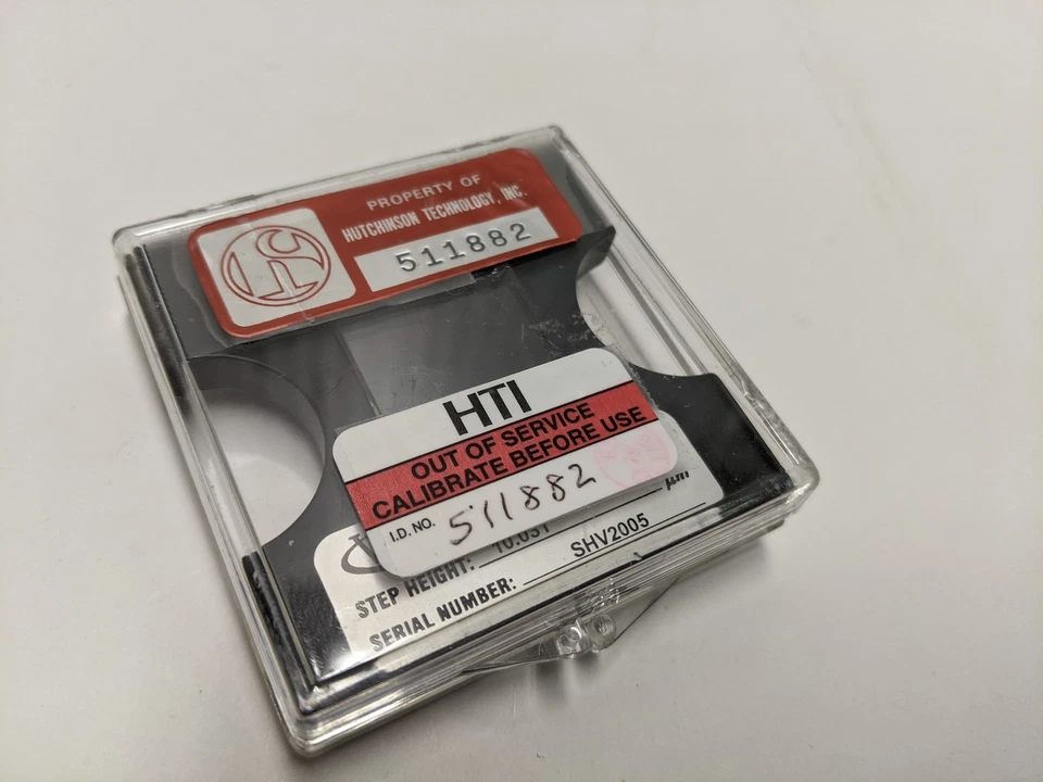 Calibración de altura de paso estándar Veeco WYKO 10 μm SHV2205 Foto 2 de 4