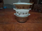 6 pcs PYREX Early American Casserole Dishes with Lids Vintage 471, 472, 473