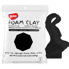 BOHS Black Modeling Foam Clay - Squishy,Soft, Air Dry -for School