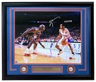Allen Iverson Signed Framed 16x20 Philadelphia 76ers Photo vs Michael Jordan BAS