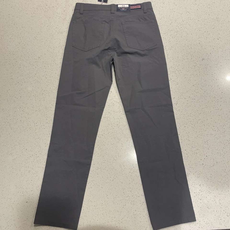 Pantalones grises de rendimiento para niños Vineyard Vines talla 14 nuevos con etiquetas Foto 4 de 4