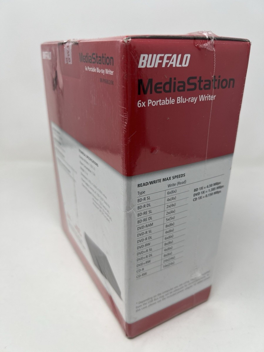 BUFFALO MediaStation 6X Portable Blu-ray Writer BR-PX68U2/BK