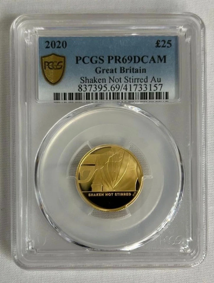 2020 007 James Bond £25 Elizabeth II 1/4 Gold Coin PCGS PR 69 DCAM - Image 3 of 4