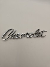 1966-68 Chevrolet Impala Biscayne Bel Air Trunk Lid Tailgate Emblem Oem Gm Ae 1966-68 Chevrolet Impala Biscayne Bel Air Trunk Lid Tailgate Emblem Oem Gm Ae
