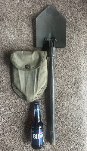 WW2 US Army Military Entrenching Shovel E-Tool AMES 1944 Field Gear Equipment NR