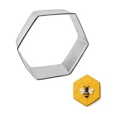 Hexagon 3" Cookie Cutter Metal Made in the USA